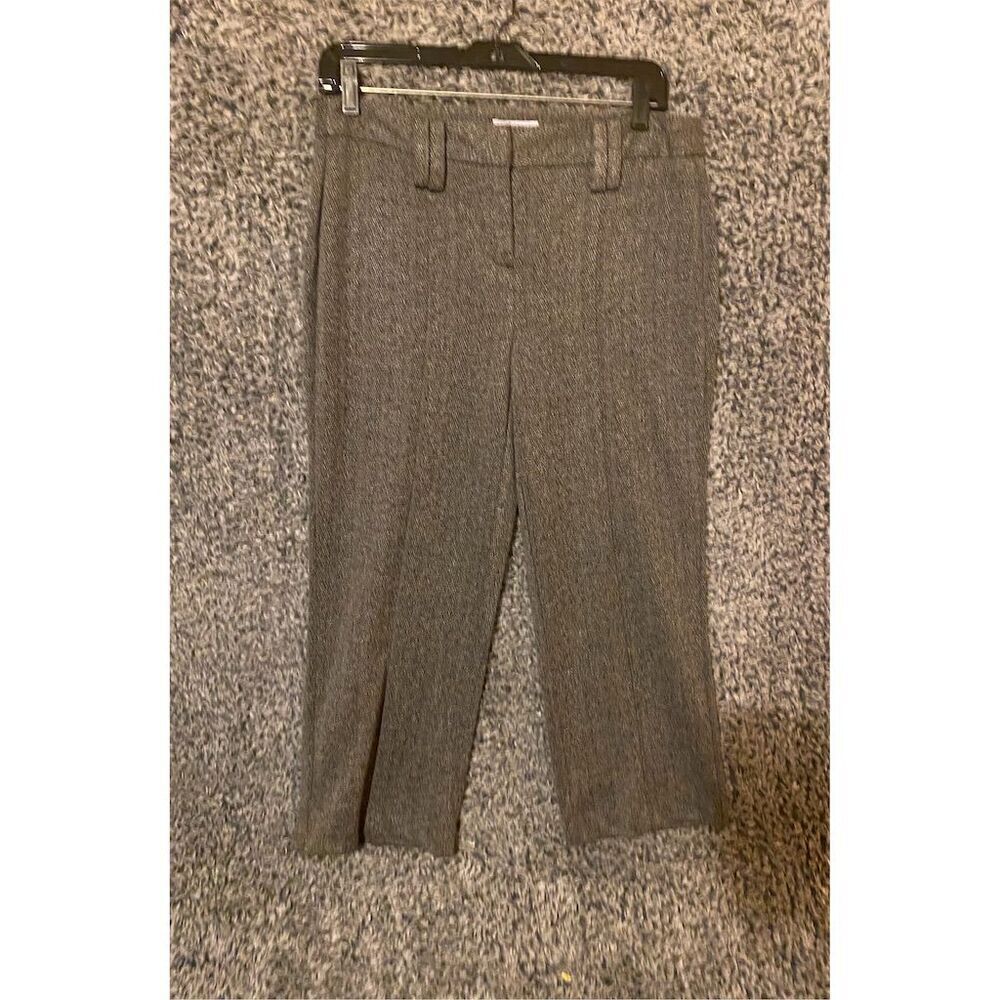 Bar III Women's Tweed Dress Pants Size 6 Brown Straight Leg Workwear